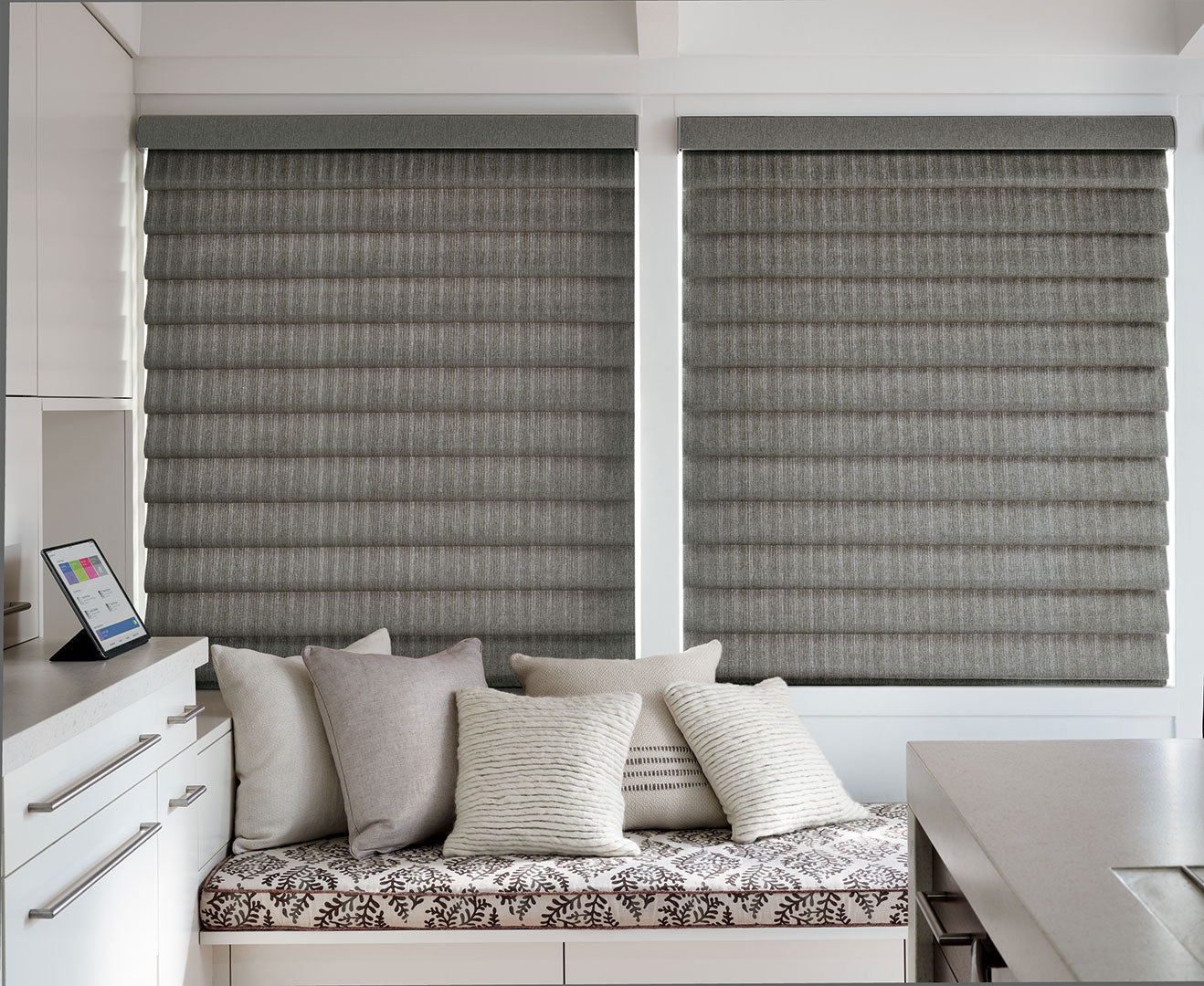 Vignette® Roman Shades with PowerView® Motorization | Hunter Douglas