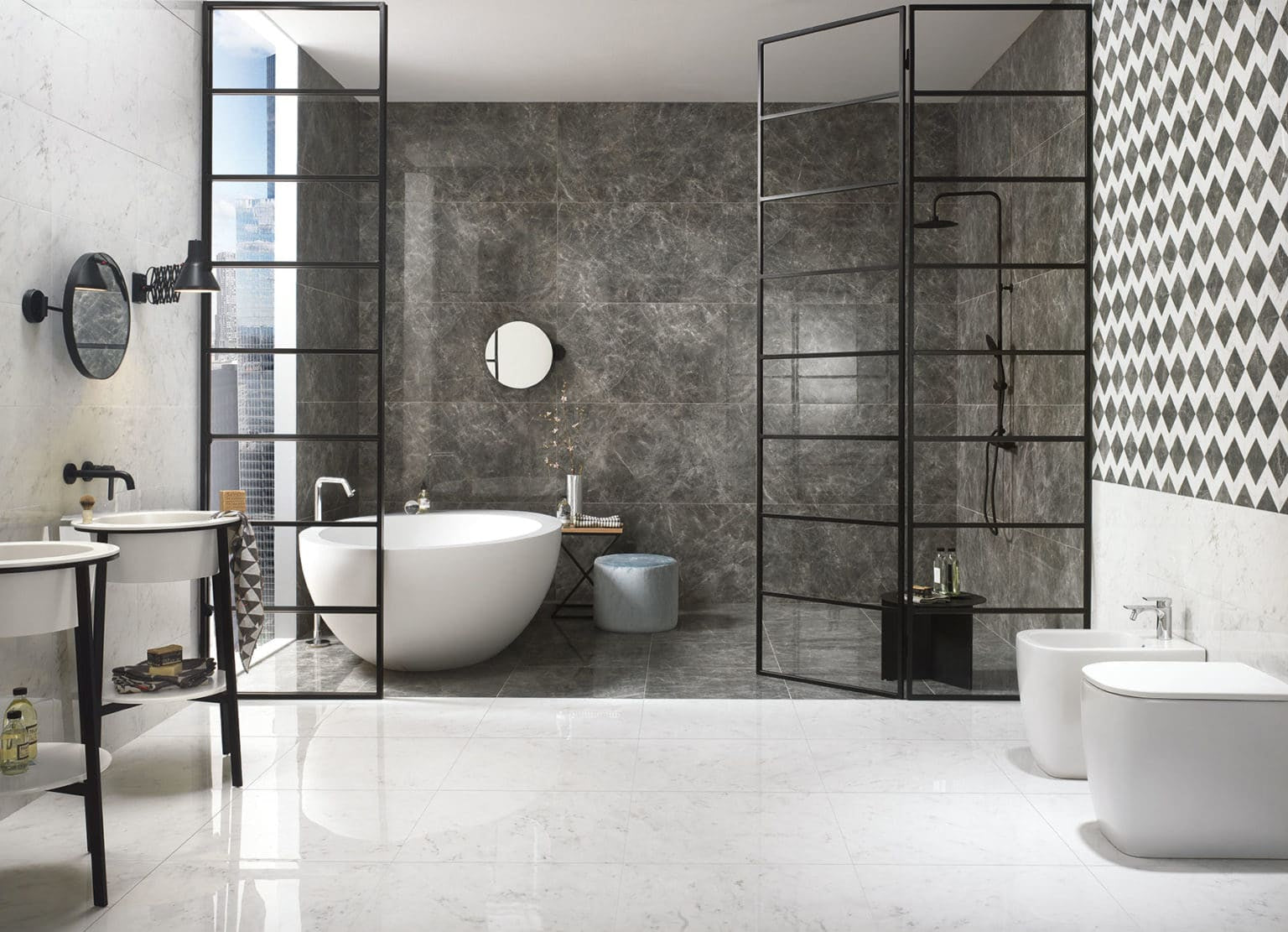 Black & White Bathroom Designs