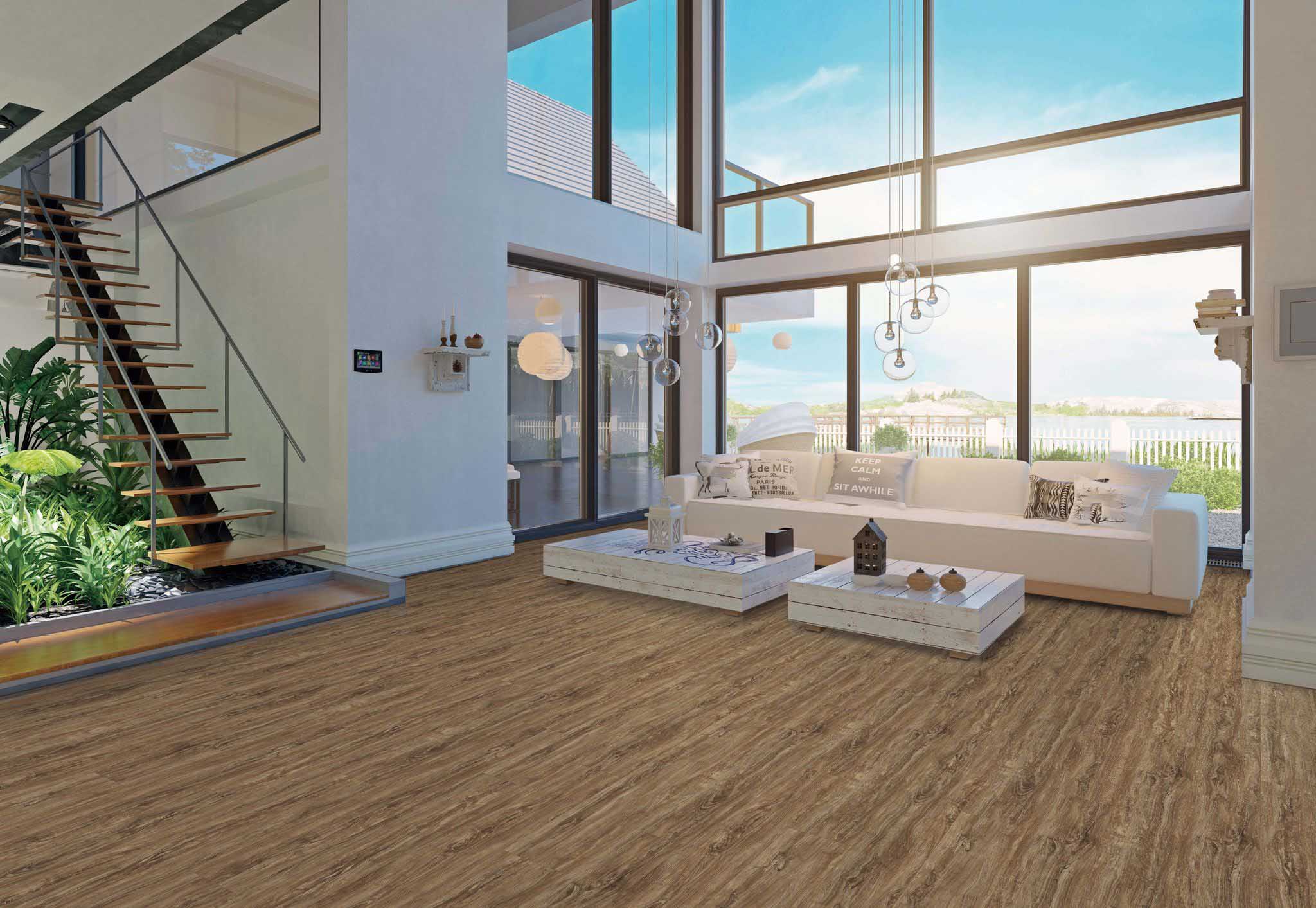 White LVT Flooring, Modern & Easy-to-Clean