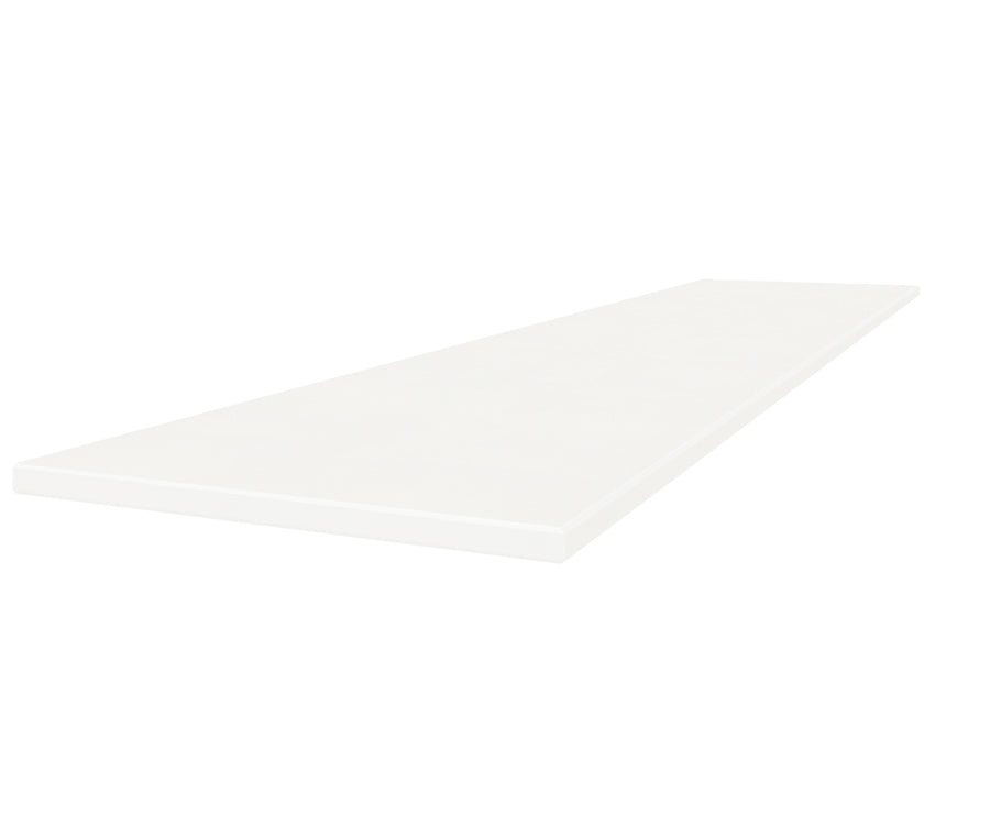 An 18x48 Bench Top, plain and rectangular with a white finish, is shown at an angle against a white background.