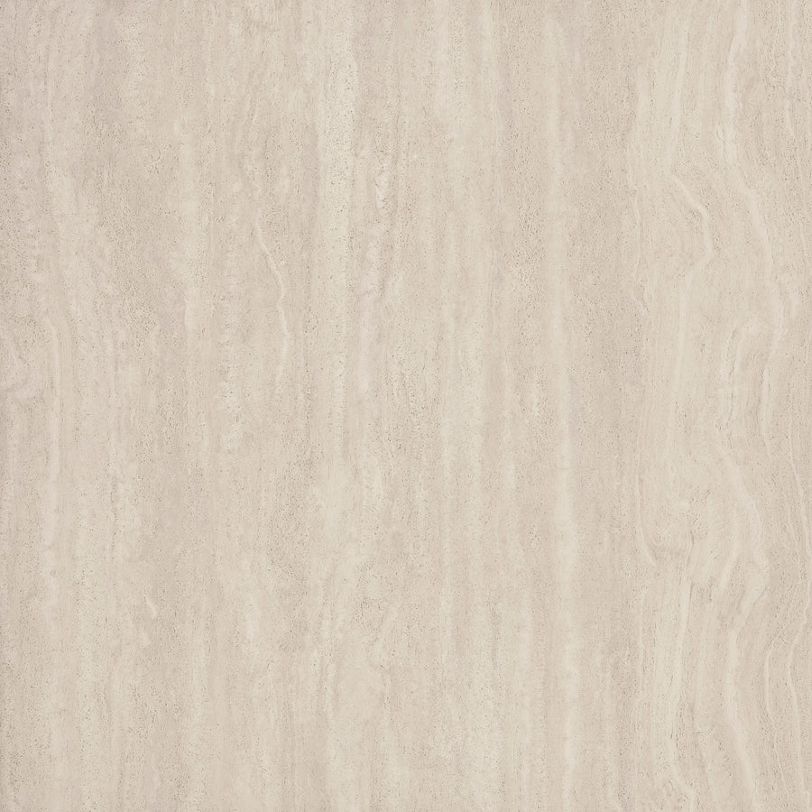 Dynasty 48" x 48" Rectified Tile in Ivory Natural features a light beige marble look with subtle vertical streaks and soft, wavy stone patterns—ideal for contemporary spaces and large-format tile installations.