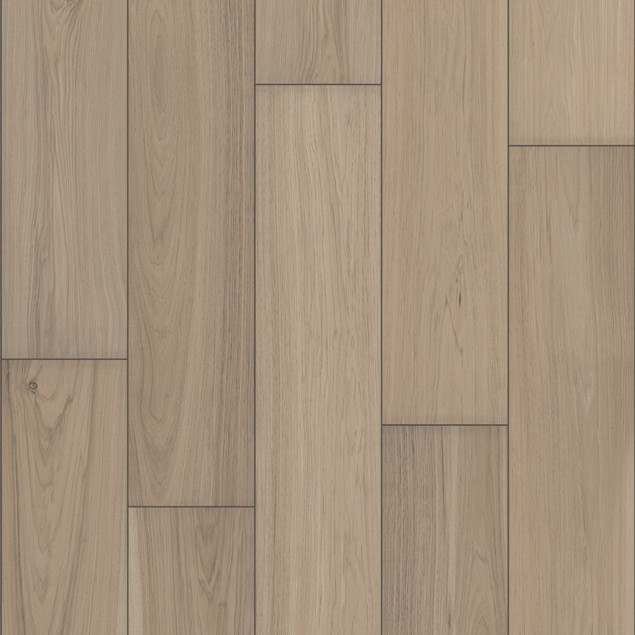 Revival 7 9/16" Waterproof Laminate in Willow features a light brown finish with a natural grain pattern and subtle color variations, arranged in a staggered plank layout for a warm, smooth, and inviting look.