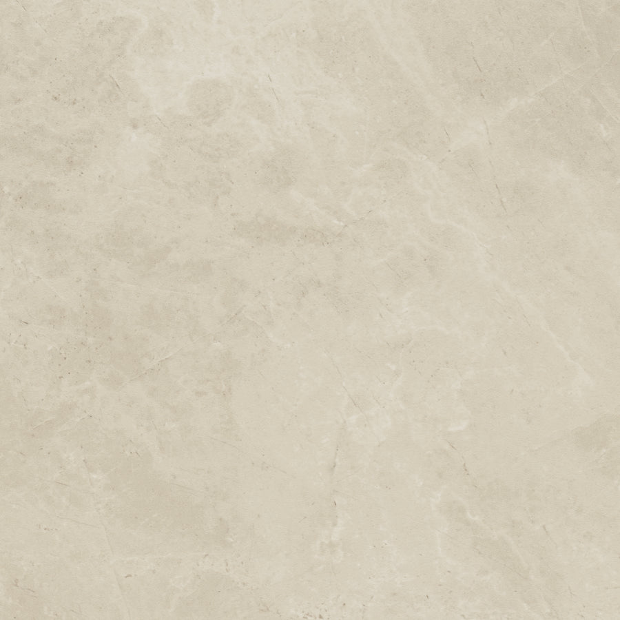Light beige marble surface with subtle, natural veining and soft texture, giving a smooth and elegant appearance; the pattern includes faint lines and cloudy patches throughout.