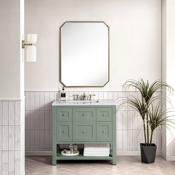A modern bathroom featuring the Breckenridge 36