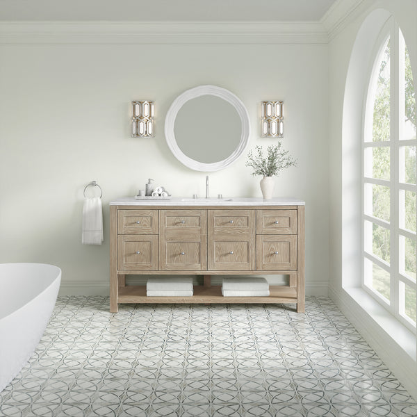 A bright bathroom with a Breckenridge 60