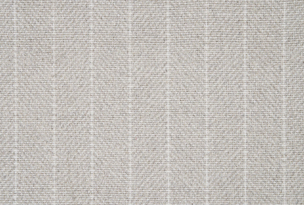 Close-up of Addington Berber Carpet in light gray, showing a textured, tightly knit woven surface with subtle vertical white stripes—soft and durable, ideal for premium flooring.