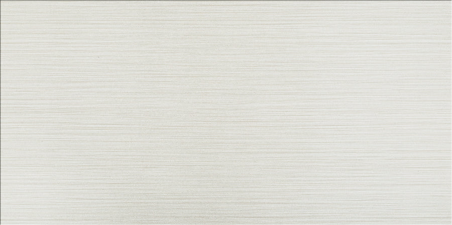 The Linea 12" x 24" Ceramic Tile in Brighton offers a light beige textured surface with subtle horizontal lines, evoking wood grain or brushed fabric—ideal for contemporary interiors.