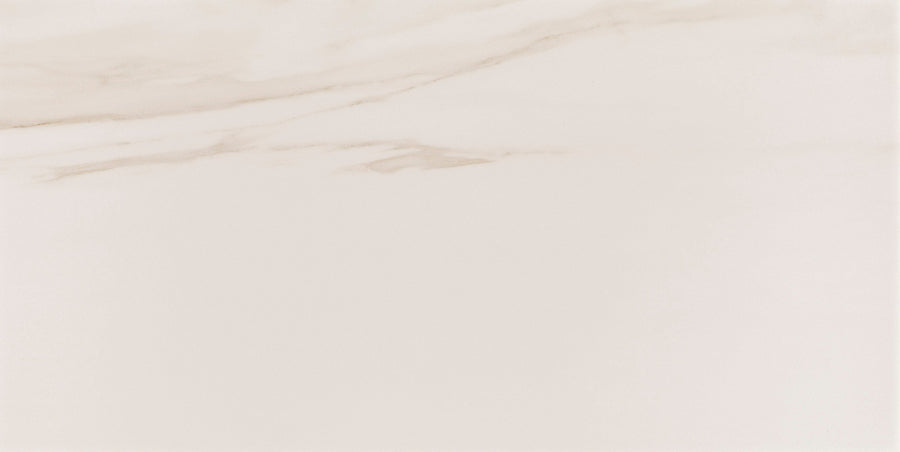 Lunara Haze 12" x 24" Tile in Natural features subtle pale brown and gray veining on light beige, forming a soft, elegant pattern. Its smooth, lightly textured surface adds understated luxury and sophisticated style to any space.