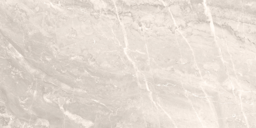 Veil 12" x 24" Mystic Tile in White Natural features subtle white veins and natural patterns, creating a smooth, elegant stone look in a luxury porcelain tile perfect for modern spaces.