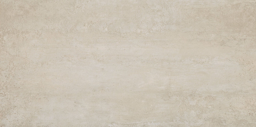 Hans.A Rectified 24" x 48" Tile in Medium features a textured surface with subtle tonal variations, ideal for seamless large-format installation and providing a slightly weathered, natural stone-like look.