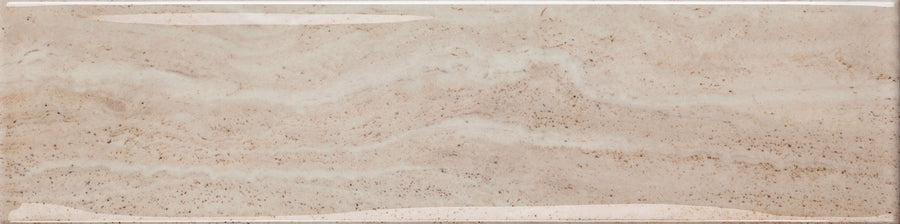 The Dynasty 4" x 16" Subway Tile in Ivory Glossy features a smooth, reflective finish—an elegant choice for creating a stylish kitchen backsplash.