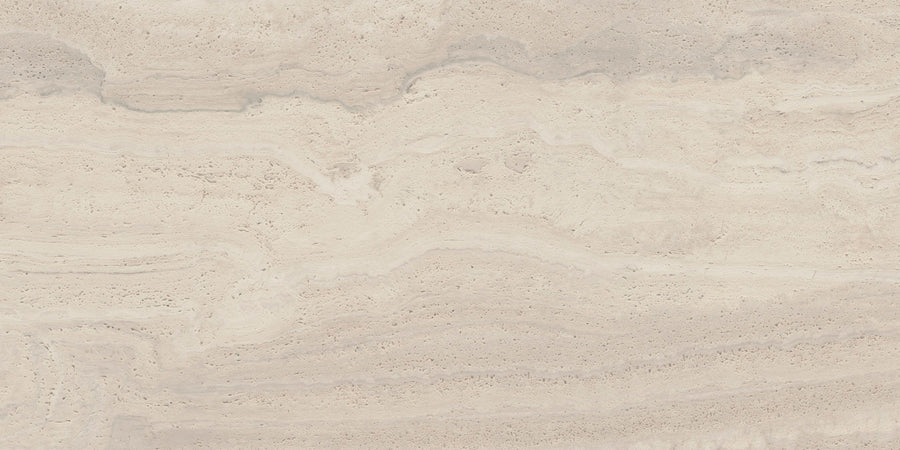 The Dynasty 12" x 24" rectified tile in Ivory Polished features a smooth, elegant stone pattern with subtle veining—ideal for modern flooring or countertops.
