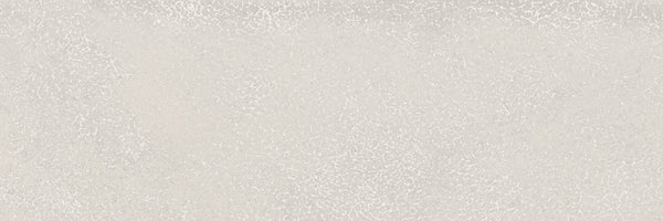 Light grey textured surface with a subtle, mottled pattern and tiny white specks, resembling concrete or stone—features that define the calming aesthetic of Avanti 4x12 Glazed Porcelain Tile.