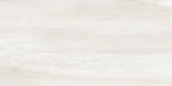 The Renaissance 24x48 Polished Porcelain Tile features a light beige marble look with subtle wavy patterns and soft veining, delivering a smooth, luxurious appearance that beautifully mimics natural stone.