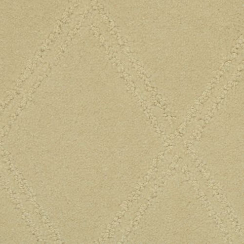 Close-up of the Braided Opulence Berber Carpet in Afterglow, showcasing its durable surface and subtle diamond pattern formed by raised textured lines for a soft, elegant look.