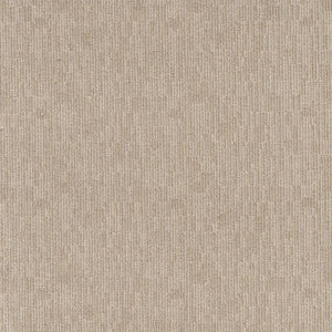 Close-up of Sneak Peak Berber Carpet in Almond Latte, showcasing its subtle vertical linear pattern and dense pile for comfort and durability, offering a soft, neutral background.