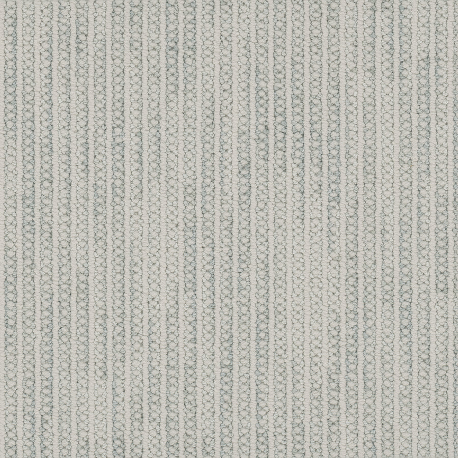 Close-up of the Appealing Berber Carpet, featuring a textured, woven surface with vertical stripes in light gray and white, evoking an elegant look.