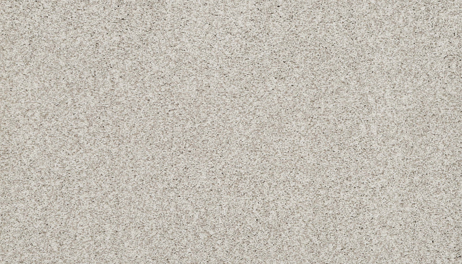 Close-up of Artisan Elements Family Friendly Carpet in Silver, showing a uniform textured surface with fine gray and beige specks—ideal for high-traffic, family spaces thanks to its stain resistance and practical design.