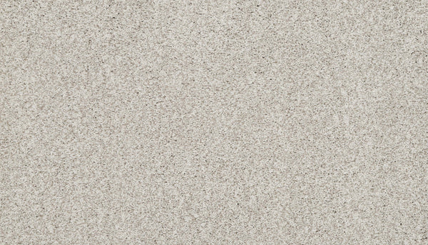 Close-up of Artisan Elements Family Friendly Carpet in Silver, showing a uniform textured surface with fine gray and beige specks—ideal for high-traffic, family spaces thanks to its stain resistance and practical design.