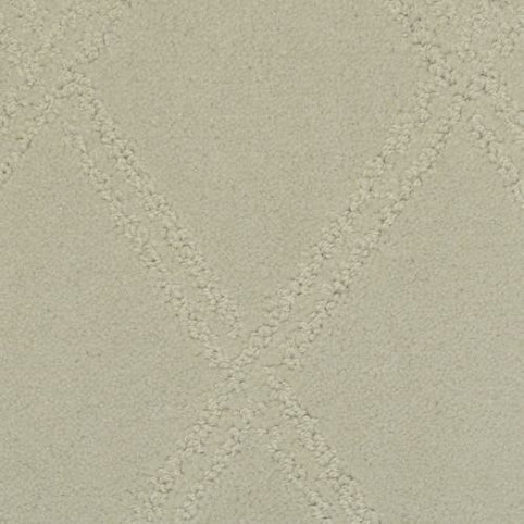 Braided Opulence Berber Carpet in Ash features a light beige tone with a subtle raised diamond pattern and darker, thicker lines for a soft, elegant geometric design—combining luxury and durability for any space.