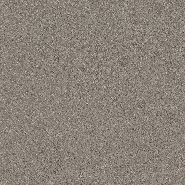 Close-up of Favoured Path Pet Friendly flooring in Ashes, featuring a textured, neutral surface with a subtle diagonal herringbone pattern. Durable and ideal for contemporary residential or commercial spaces.