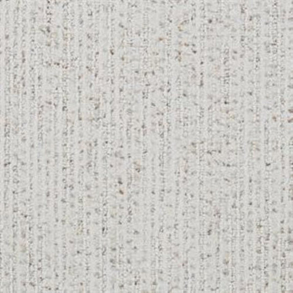 Suspicion Family Friendly Carpet in Assuming features a light gray textured surface with subtle vertical and horizontal lines, a woven pattern, and tiny darker speckles—an ideal, soft, durable choice for comfortable family homes.