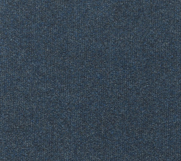 Close-up view of Windsurf Pet Friendly Carpet in Atlantic color, featuring a textured surface with a subtle pattern and finely woven fibers for comfort and contemporary style.