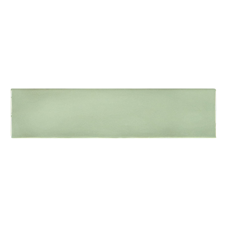 The Brooklyn 3" x 12" Ceramic Subway Tile in Jade features a smooth, glossy finish—ideal for adding style to kitchen backsplashes or bathroom walls.