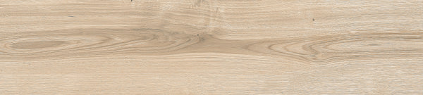 The Sequoia 8x35 Wood Plank Tile in Canyon features a light brown hue with visible wood grain and natural knots, offering a smooth yet slightly weathered surface reminiscent of authentic wooden flooring.