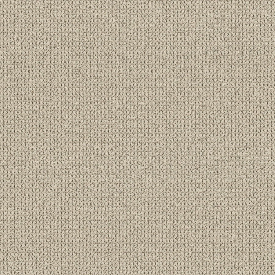 Close-up of Knitted Tone Blue Pet Friendly Carpet in Baja color, featuring a tight, uniform beige weave with small repeating loops for a subtle, luxurious pattern perfect for pet-friendly flooring.