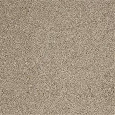 Close-up of Harbor Town Family Friendly Carpet in Basin color, featuring a light brown, textured, and soft surface—durable and ideal for busy, family-friendly homes.