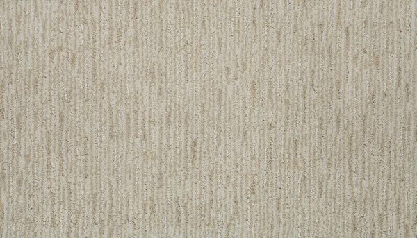 Textured beige surface with vertical stripes in varying widths and shades, creating a subtle neutral look—perfect for Beautiful Elements Pet Friendly Carpet in Chenille for stylish, pet-friendly flooring.