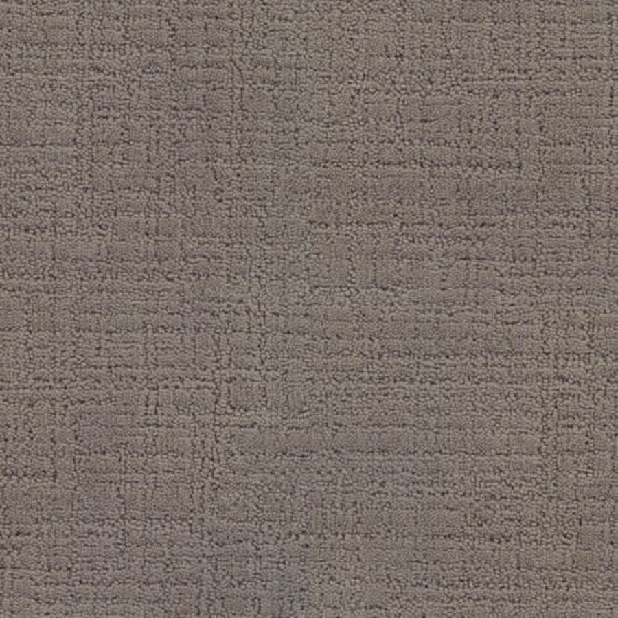 A close-up of the Bangladesh On Trend Carpet in Bengal shows its textured gray finish with a subtle, irregular grid pattern and a soft, slightly raised feel that creates a tactile geometric effect.