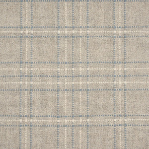 A close-up of Pristine Plaid Berber Carpet in Bluestone, showcasing its textured plaid pattern with intersecting lines—perfect for adding durability and sophistication to any space.