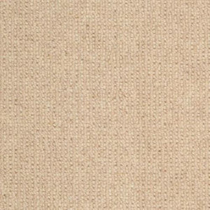 Dublin Berber Carpet in Brennan features a beige woven fabric with a subtle, textured surface and small, evenly spaced threads, offering a soft, neutral background reminiscent of premium Berber flooring.