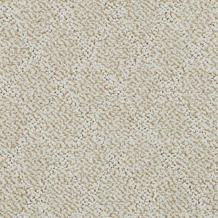 Fine Art On Trend Carpet in Butternut features a subtle diamond pattern from tufted loops, providing a textured, soft look that reflects modern elegance—an ideal luxury carpet made with premium materials.