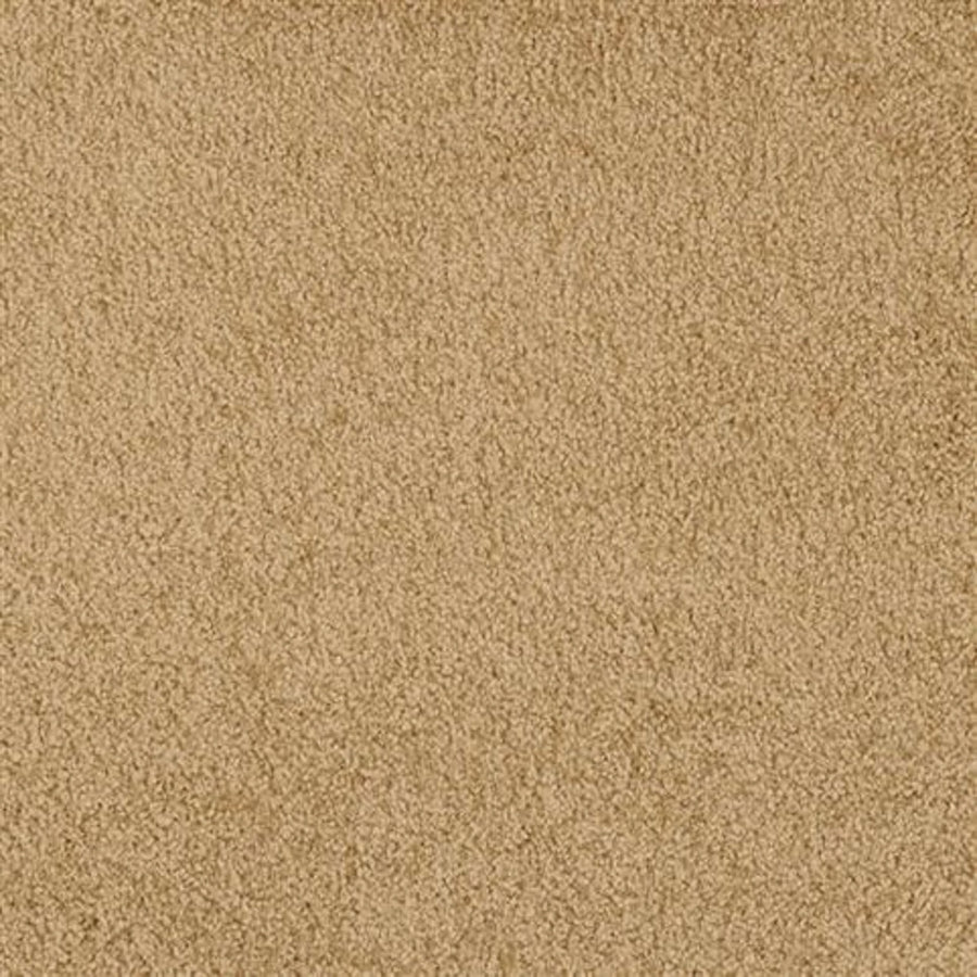 Close-up of Oceanside Family Friendly Carpet in Byzantine—a durable, soft, and textured beige carpet with a uniform, slightly speckled look, perfect for any home.