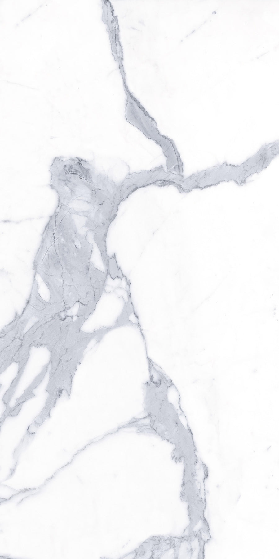 White marble surface with light gray veining running across it in an organic, irregular pattern. The veins create a natural, elegant texture typical of marble stone.