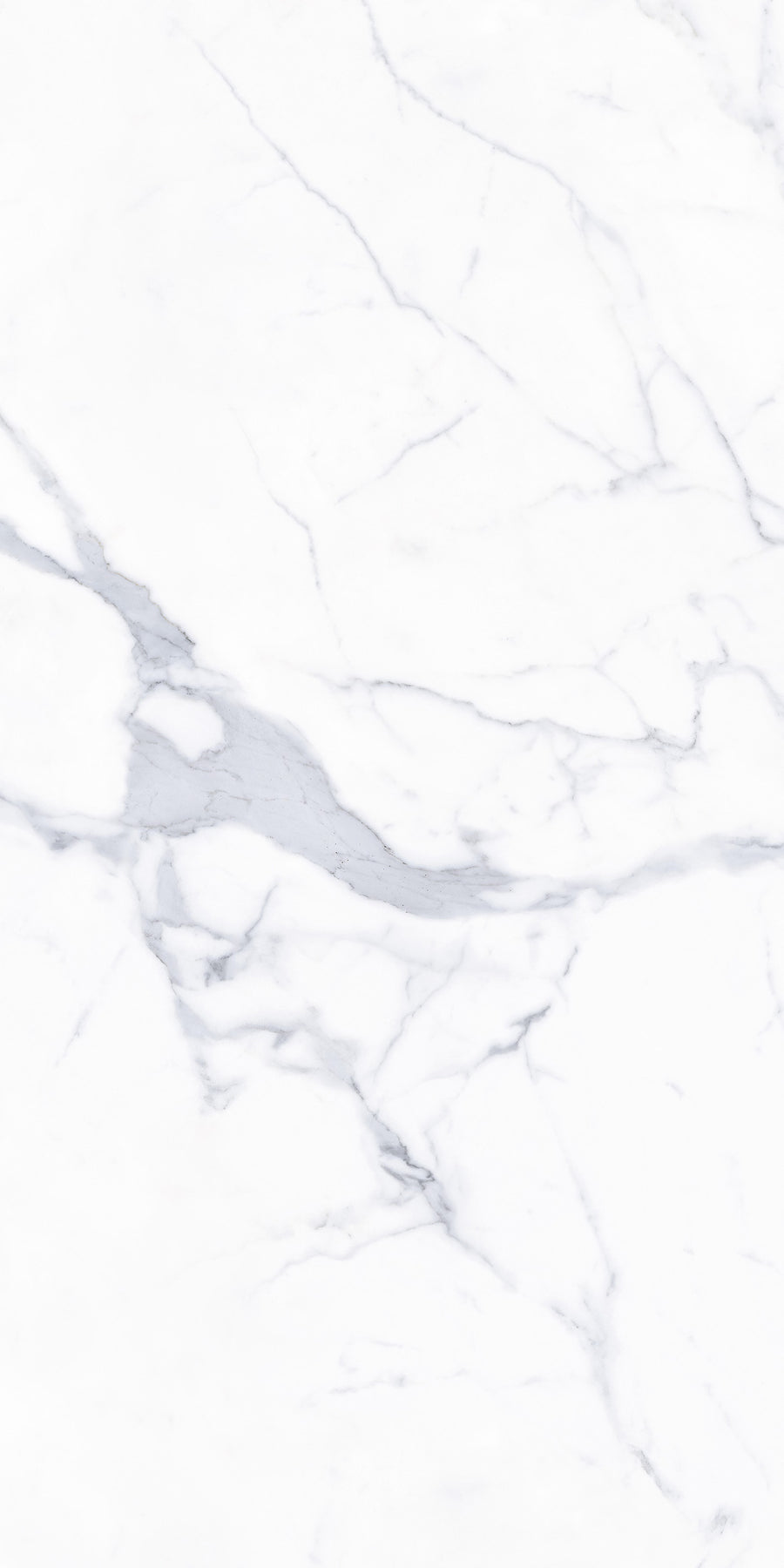White marble surface with subtle gray veins running across, creating a smooth and elegant natural stone texture.