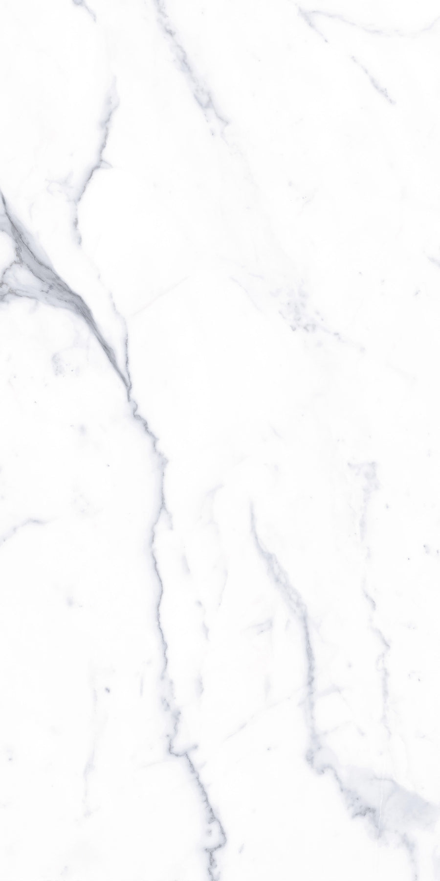 White marble surface with subtle gray veining running throughout, creating a smooth, elegant, and natural stone texture. The veins are thin and dispersed, adding visual interest to the clean, bright background.
