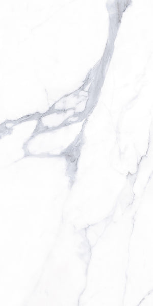 White marble surface with light gray veining and organic patterns, creating a smooth and elegant texture commonly used for countertops or flooring.