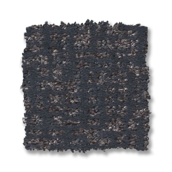 A square sample of Caboodle On Trend Carpet in Uniform color displays a textured, looped pile with scattered lighter gray fibers, set against a plain white background.