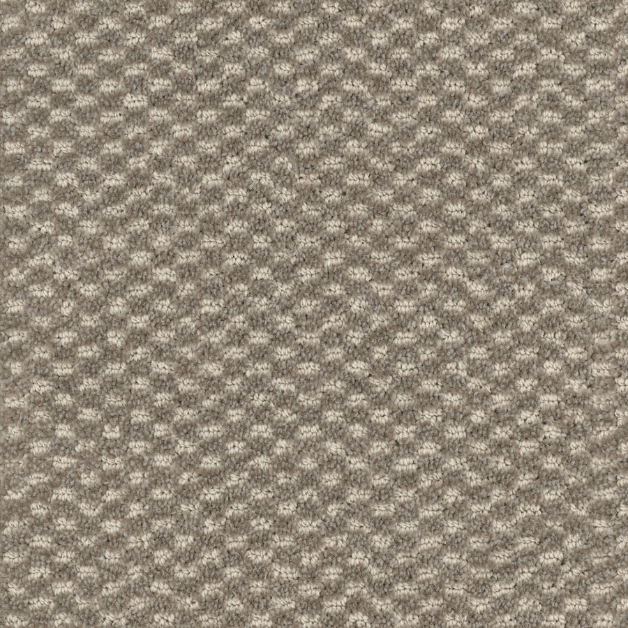 Close-up of the Calm Pet Friendly Carpet, featuring textured beige fabric with a repeating raised dot pattern—ideal for pet owners seeking a soft, neutral-toned, and pet-friendly surface.