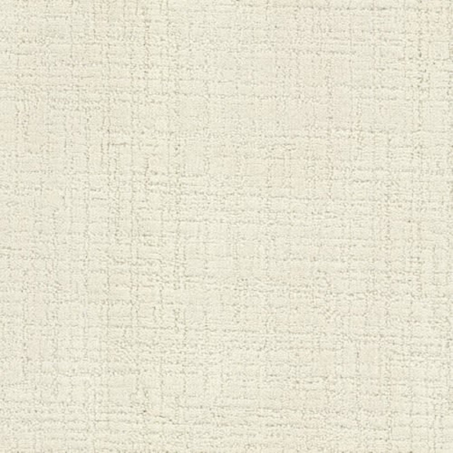 A close-up of the Bangladesh On Trend Carpet in Canvas shows its cream-colored textured surface with a subtle, irregular grid, giving it a luxury woven or linen-like look.