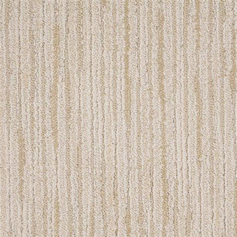 Close-up of Artist View On Trend Carpet in Canvas, showcasing a textured, soft surface with subtle vertical stripes in tan and cream shades.