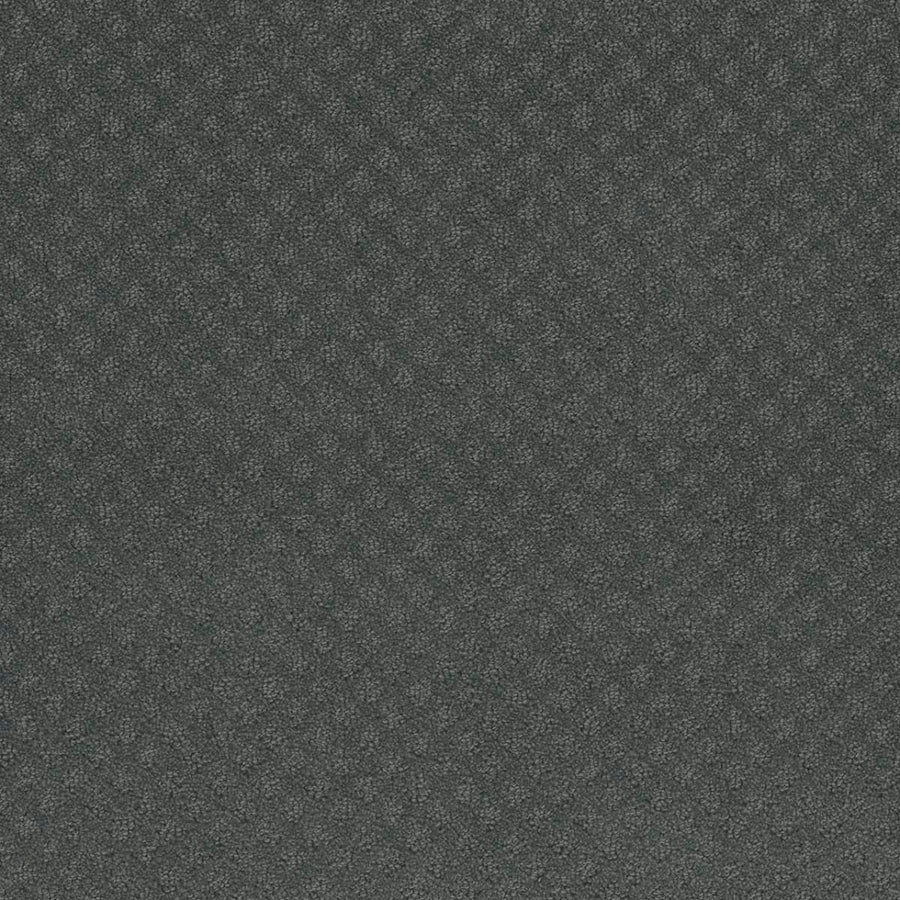 A close-up of Capri Pet Friendly Carpet in Onyx Waves, featuring a dark gray textured surface with a subtle diamond pattern. This durable, matte carpet offers fine detailing and style while remaining pet friendly.