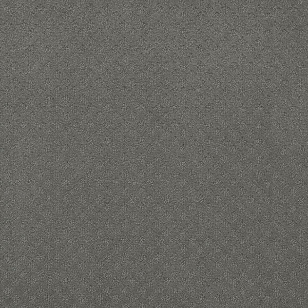 Capri Pet Friendly Carpet in Skyway features a dark gray textured surface with a subtle diagonal diamond pattern. Its uniform, stain-resistant design offers a sleek, practical look ideal for any space.