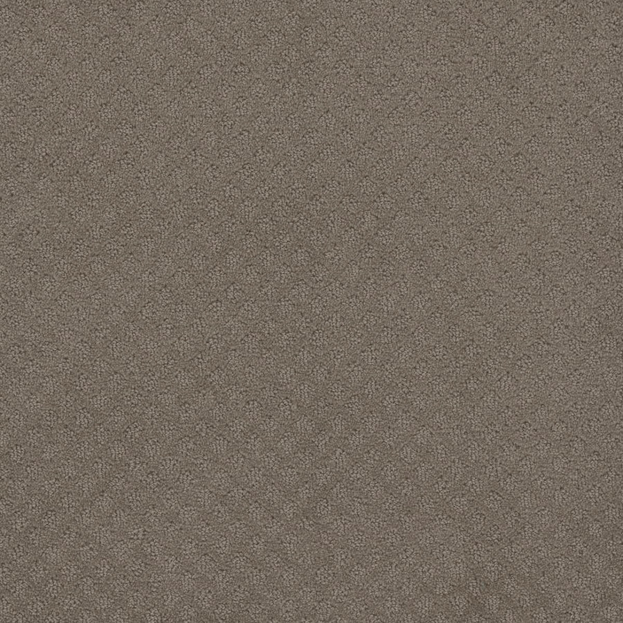 Close-up of Capri Pet Friendly Carpet in Topaz, featuring a soft, brown textured surface with a subtle diamond pattern—durable, stain resistant, and perfect for homes with pets.