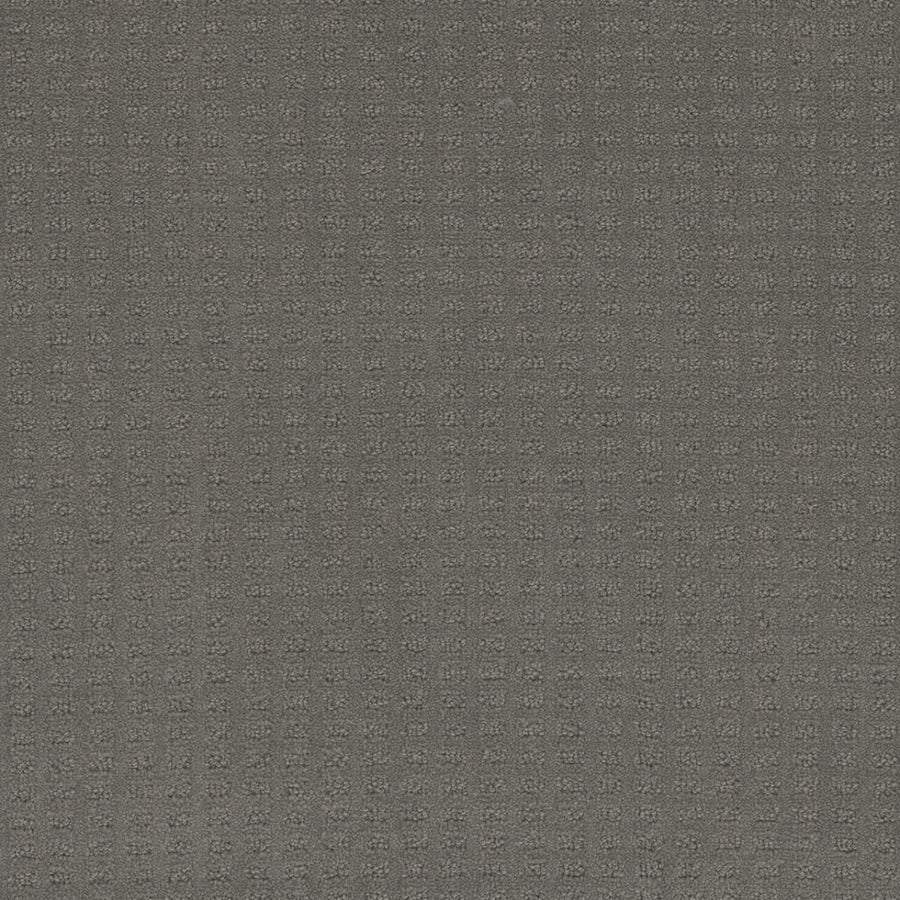 Caspian Berber Carpet in Timber Ridge features dark gray textured fabric with a subtle grid pattern of small, evenly spaced raised squares. Made from premium fibers, it offers a stylish, uniform, and durable modern look.