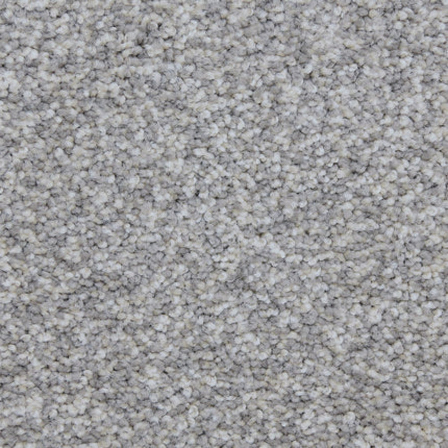Close-up of Maroon Bells Family Friendly Carpet in Casual—a soft, light gray and white speckled carpet with a textured, tightly woven surface designed for durability and comfort.